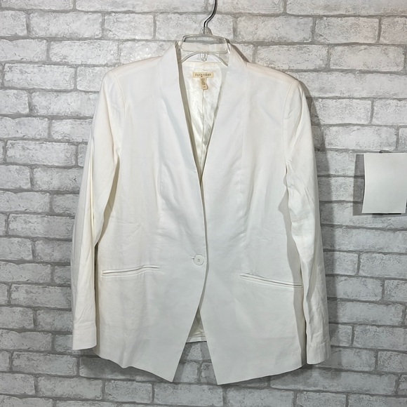 Eileen Fisher Jackets & Blazers - Eileen fisher linen blend one button closure blazer size Large
